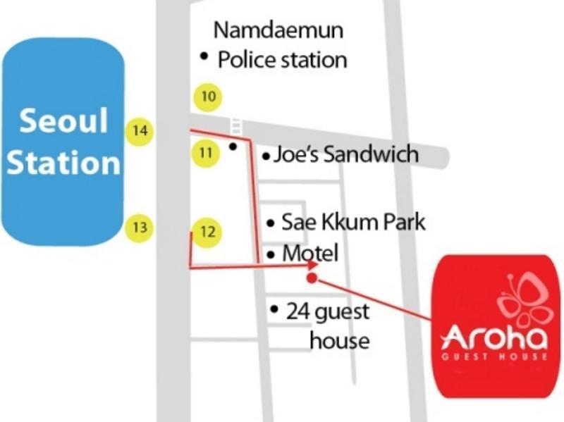 Aroha Guesthouse Seoul Station Esterno foto